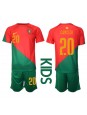 Portugal Joao Cancelo #20 Heimtrikotsatz für Kinder WM 2022 Kurzarm (+ Kurze Hosen)
